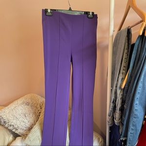 zara purple suit pants